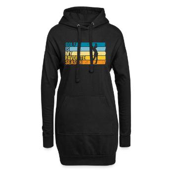 Le golf est ma saison préférée - Sweat-shirt à capuche long Femme - noir - Devant