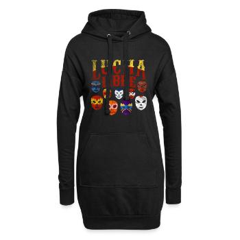 Luchador Masques Lucha Libre - Sweat-shirt à capuche long Femme - noir - Devant