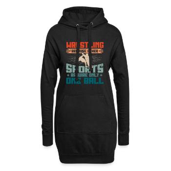 Drôle de dicton de lutte pour les lutteurs professionnels - Sweat-shirt à capuche long Femme - noir - Devant