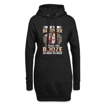 J’ai l’alcool alors je fais les règles Barman - Sweat-shirt à capuche long Femme - noir - Devant