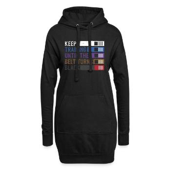 Continuez à vous entraîner jusqu’à ce que la ceinture devienne Black Jiu Jitsu - Sweat-shirt à capuche long Femme - noir - Devant