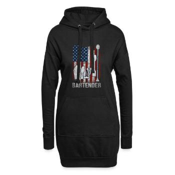 La vie est un cocktail cela dépend de la façon dont vous le faites - Sweat-shirt à capuche long Femme - noir - Devant