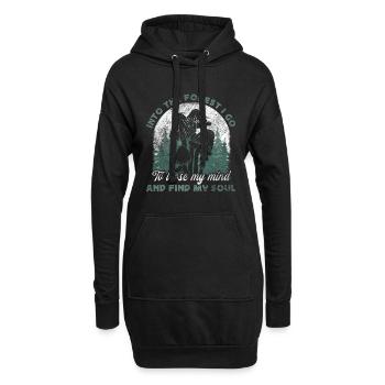 Into The Forest I Go Foraging Mushroom Hunting - Hoodie-Kleid - Schwarz - Vorne