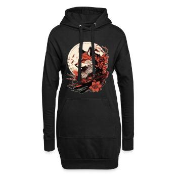 Fuchs Japan - Hoodie-Kleid - Schwarz - Vorne