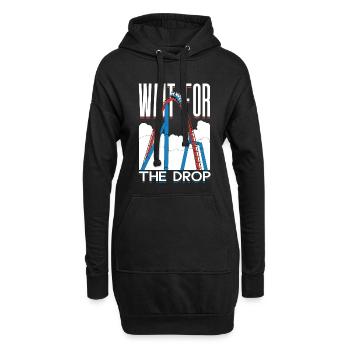 Wait For The Drop Roller Coaster - Hoodie Dress - black - Front