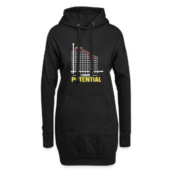 I have Potential Roller Coaster - Hoodie-Kleid - Schwarz - Vorne