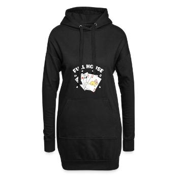 Nous allons avoir une annonce de bébé - Sweat-shirt à capuche long Femme - noir - Devant