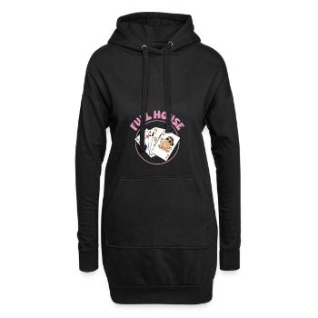 Nous allons avoir une annonce de bébé - Sweat-shirt à capuche long Femme - noir - Devant