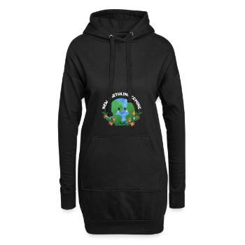 New Earthling Coming - Baby Ankündigung - Hoodie-Kleid - Schwarz - Vorne
