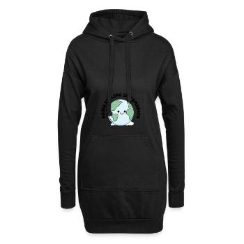 Neuer Erdling im Anmarsch - Baby Ankündigung - Hoodie-Kleid - Schwarz - Vorne