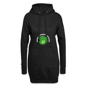 Wassermelonen Schmugglerin - Schwanger Mama - Hoodie-Kleid - Schwarz - Vorne