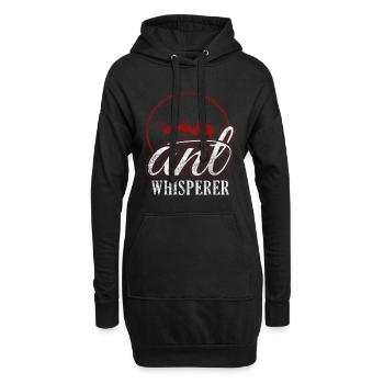 Ferme Fourmi Whisperer Ameisen - Sweat-shirt à capuche long Femme - noir - Devant