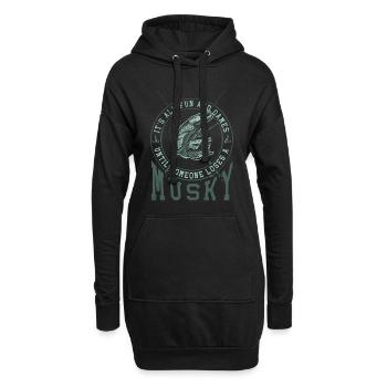 Tout le plaisir et les jeux jusqu’à ce que quelqu’un perde un Musky - Sweat-shirt à capuche long Femme - noir - Devant