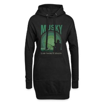 La pêche musquée est ma saison préférée La pêche musquée - Sweat-shirt à capuche long Femme - noir - Devant