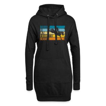 Rodeo Is My Favorite Season Retro Rodeo Cowboy - Hoodie-Kleid - Schwarz - Vorne