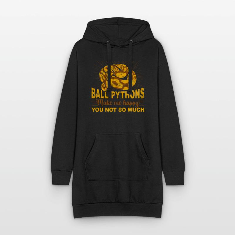 Ne touche pas à mes couilles Snake King Python Sweat-shirt à capuche long Femme