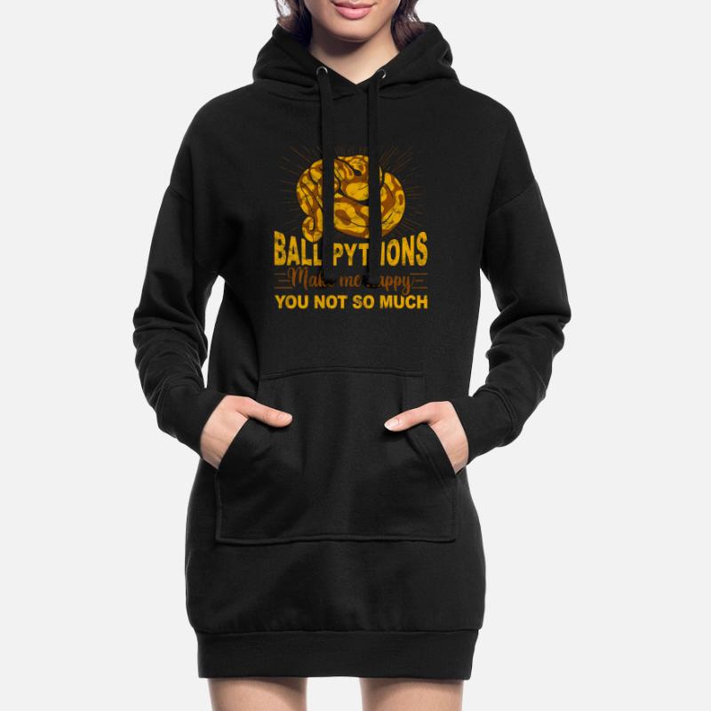 Ne touche pas à mes couilles Snake King Python Sweat-shirt à capuche long Femme