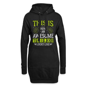 Funny Saying Awesome Tailor - Hoodie Dress - black - Front