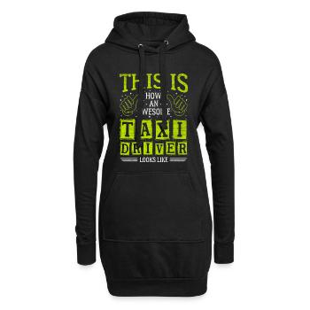 Lustiger Spruch Awesome Taxi Driver - Hoodie-Kleid - Schwarz - Vorne
