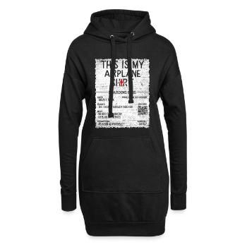 Devis de voyage de vacances - C’est mon avion - Sweat-shirt à capuche long Femme - noir - Devant