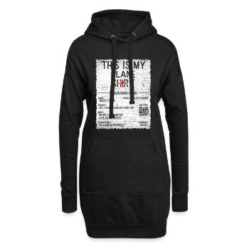 Devis de voyage de vacances - C’est mon avion - Sweat-shirt à capuche long Femme - noir - Devant
