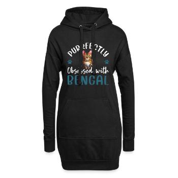 Obsédé par le Bengale - Sweat-shirt à capuche long Femme - noir - Devant
