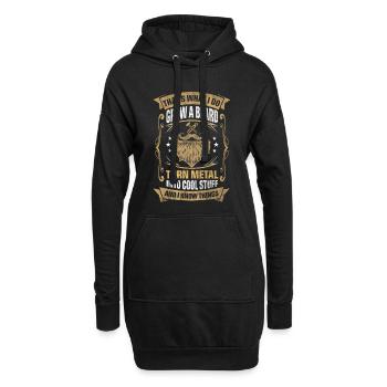 Métal Into Cool Things Métallurgiste - Sweat-shirt à capuche long Femme - noir - Devant