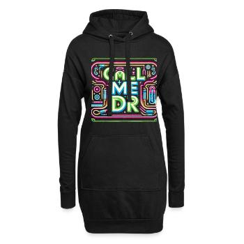 Call Me Dr 32 - Hoodie-Kleid - Schwarz - Vorne
