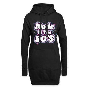 90er Jahre - Hoodie-Kleid - Schwarz - Vorne