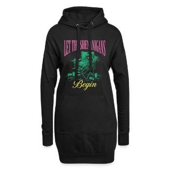 Spielereien Lustiger Waschbär Mardi Gras - Hoodie-Kleid - Schwarz - Vorne