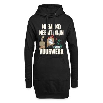 Parti Vuurwerk - Sweat-shirt à capuche long Femme - noir - Devant