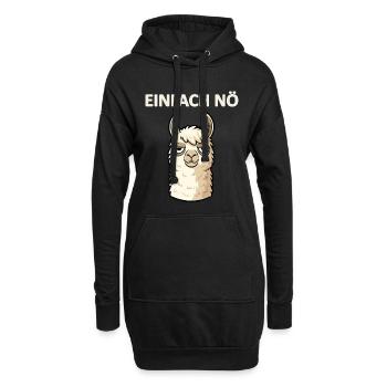 Lama drôle qui dit juste non - Sweat-shirt à capuche long Femme - noir - Devant
