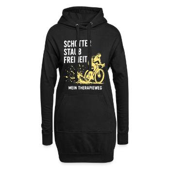 Schotter Freiheit – Mein Therapieweg - Hoodie-Kleid - Schwarz - Vorne