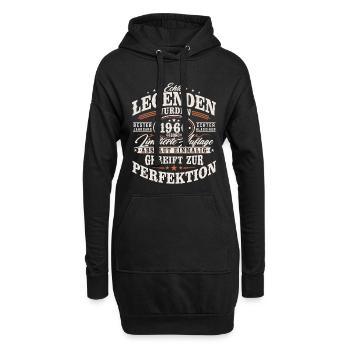 1966 Jahrgang Vintage Geburtstag Geschenk Retro - Hoodie-Kleid - Schwarz - Vorne