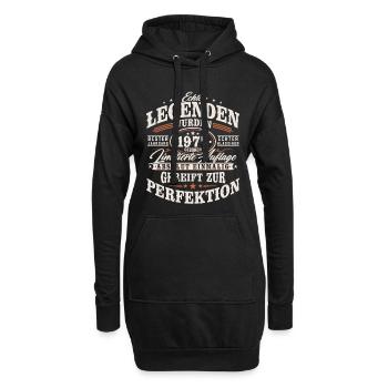 1977 Jahrgang Vintage Geburtstag Geschenk Retro - Hoodie-Kleid - Schwarz - Vorne