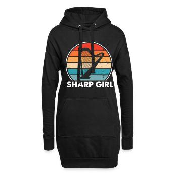 Conception de harpe pour harpiste et joueur de harpe - Sweat-shirt à capuche long Femme - noir - Devant