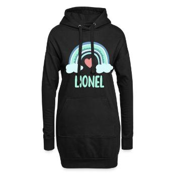 Lionel Nom Rainbow Baby - Sweat-shirt à capuche long Femme - noir - Devant