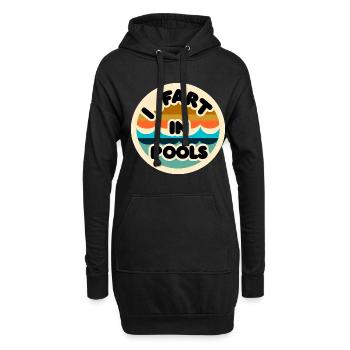 Je Pète Dans Les Piscines 11 - Sweat-shirt à capuche long Femme - noir - Devant