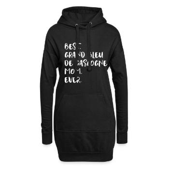 Grand Bleu de Gascogne Maman - Sweat-shirt à capuche long Femme - noir - Devant