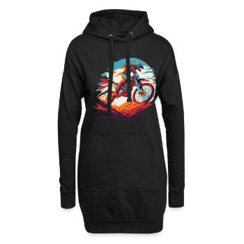 Motocross Offroad Biker Dirt Bike Racing Freestyle - Hoodie-Kleid - Schwarz - Vorne