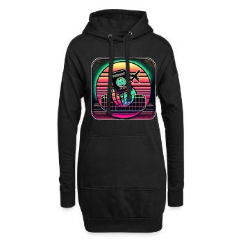 Passport Ready 11 - Hoodie-Kleid - Schwarz - Vorne