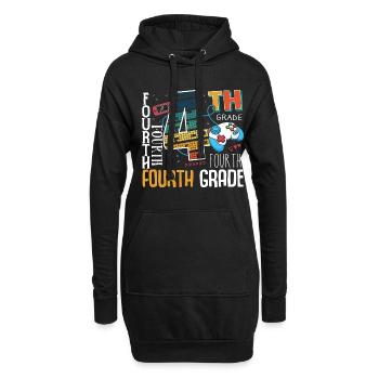 4. Klasse Gaming Schulkind - Hoodie-Kleid - Schwarz - Vorne