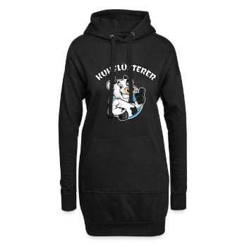 chuchotement des vaches vache agriculteur agriculteur agriculteur - Sweat-shirt à capuche long Femme - noir - Devant