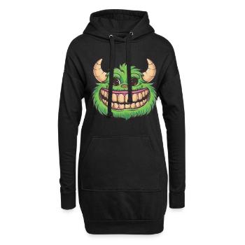 Streetstyle Monster Graffiti Kunst Streetart - Hoodie-Kleid - Schwarz - Vorne