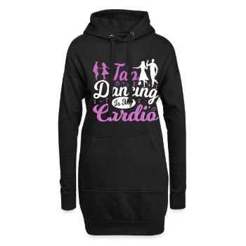 La danse à claquettes est ma danseuse de claquettes cardio drôle - Sweat-shirt à capuche long Femme - noir - Devant