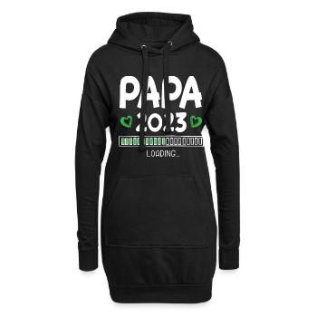 Papa 2023 Chargement - Sweat-shirt à capuche long Femme - noir - Devant
