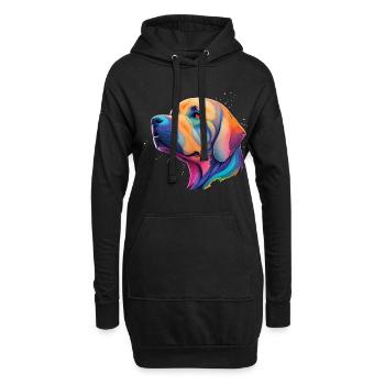 Golden Retriever Hunderasse Hunde Haustier Hund - Hoodie-Kleid - Schwarz - Vorne