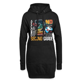 Écolier de jeu de 2e année - Sweat-shirt à capuche long Femme - noir - Devant