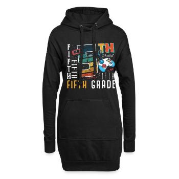 5. Klasse Gaming Schulkind - Hoodie-Kleid - Schwarz - Vorne