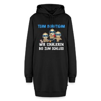 Team Bräutigam - Hoodie-Kleid - Schwarz - Vorne